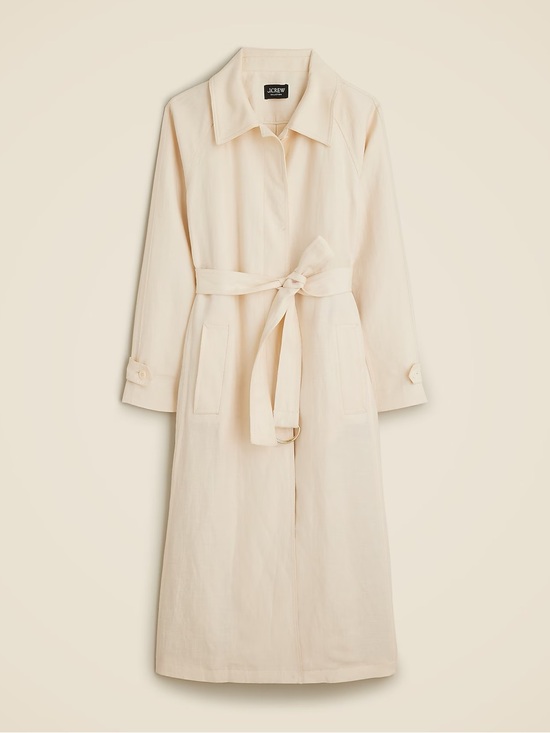 J. Crew Jackets & Blazers - J.Crew Collection lightweight trench coat in linen-cupro blend CA993